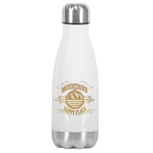 Mountains Are My Happy Place Stainless Steel Insulated Water Bottle