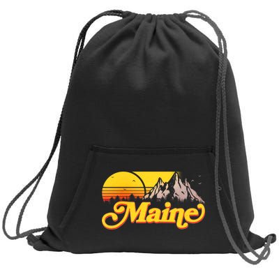 Mountains In Maine Sweatshirt Cinch Pack Bag