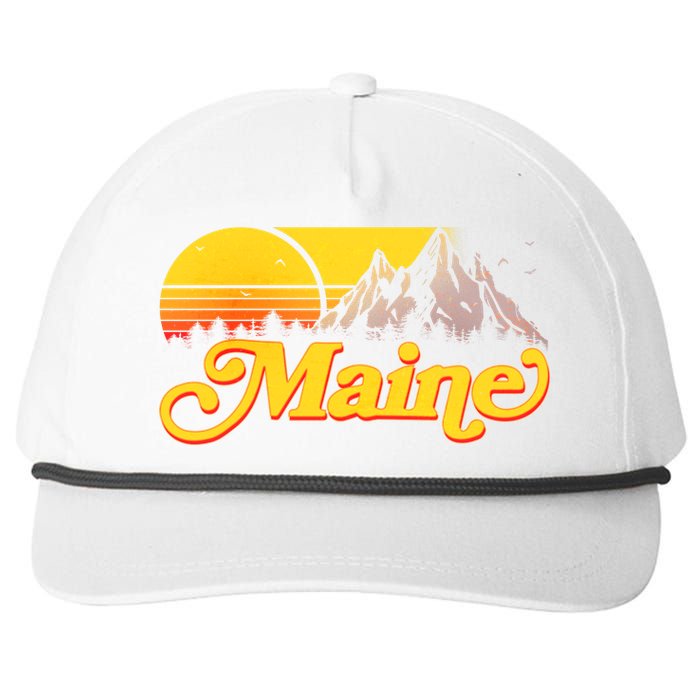 Mountains In Maine Snapback Five-Panel Rope Hat