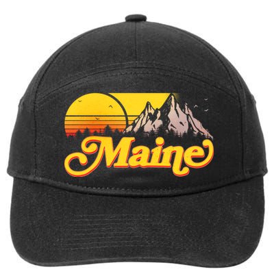 Mountains In Maine 7-Panel Snapback Hat