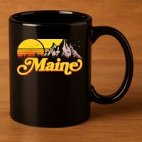 Mountains In Maine 11oz C Handle Ceramic Mug