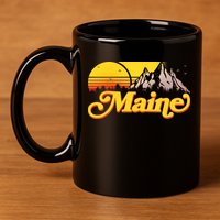 Mountains In Maine 11oz C Handle Ceramic Mug
