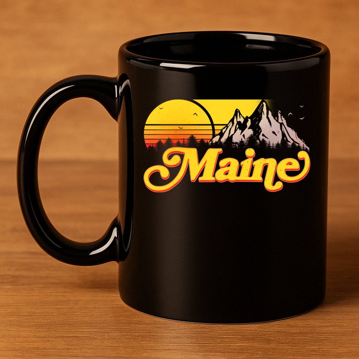 Mountains In Maine 11oz C Handle Ceramic Mug