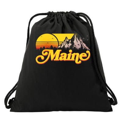 Mountains In Maine Drawstring Bag