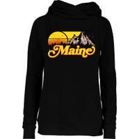 Mountains In Maine Womens Funnel Neck Pullover Hood