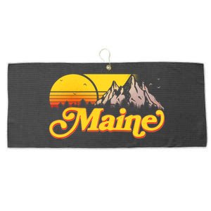 Mountains In Maine Large Microfiber Waffle Golf Towel