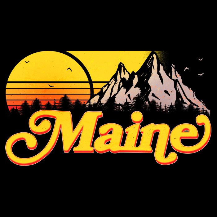 Mountains In Maine Youth Performance Sprint T-Shirt