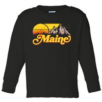 Mountains In Maine Toddler Long Sleeve Shirt