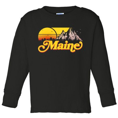 Mountains In Maine Toddler Long Sleeve Shirt