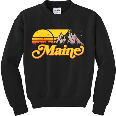 Mountains In Maine Kids Sweatshirt