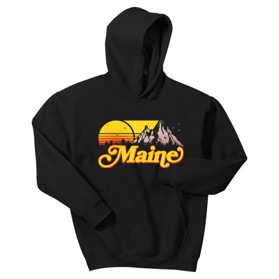 Mountains In Maine Kids Hoodie