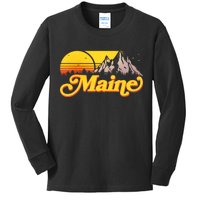 Mountains In Maine Kids Long Sleeve Shirt