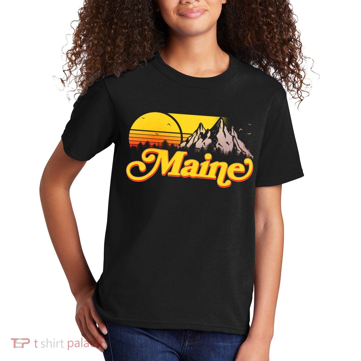 Mountains In Maine Kids T-Shirt