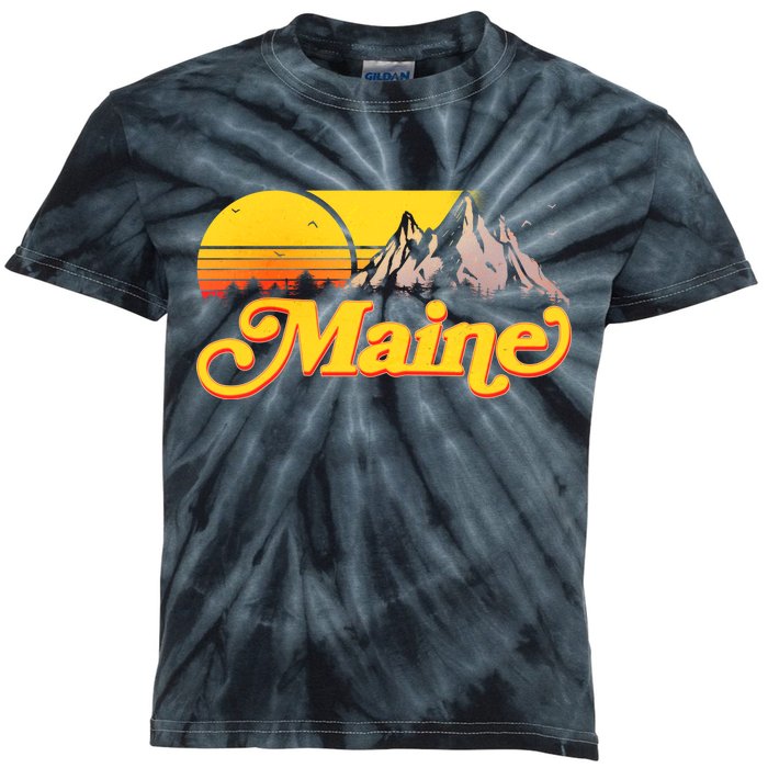 Mountains In Maine Kids Tie-Dye T-Shirt