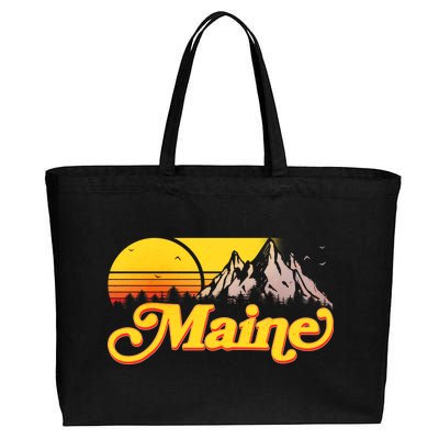 Mountains In Maine Cotton Canvas Jumbo Tote