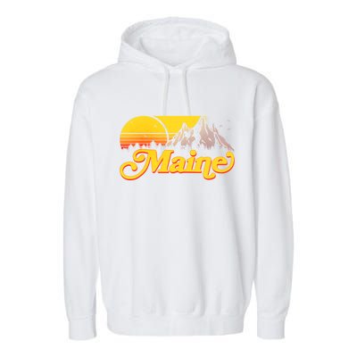 Mountains In Maine Garment-Dyed Fleece Hoodie