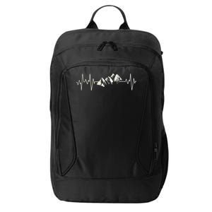 Mountains In My Heartbeat Pulse  City Backpack