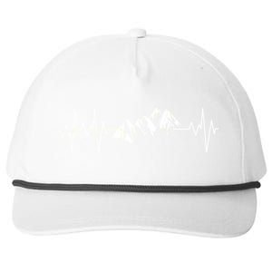 Mountains In My Heartbeat Pulse  Snapback Five-Panel Rope Hat