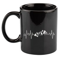 Mountains In My Heartbeat Pulse  11oz C Handle Ceramic Mug