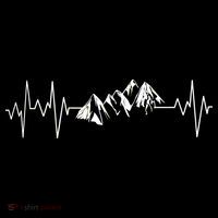 Mountains In My Heartbeat Pulse  Drawstring Bag