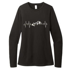 Mountains In My Heartbeat Pulse  Womens CVC Long Sleeve Shirt