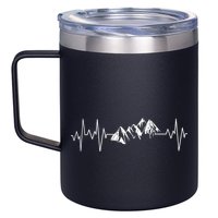 Mountains In My Heartbeat Pulse  12oz Stainless Steel Coffee Mug