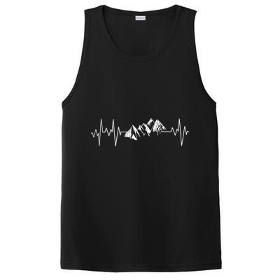 Mountains In My Heartbeat Pulse  PosiCharge Competitor Tank