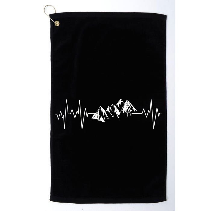 Mountains In My Heartbeat Pulse  Golf Towel