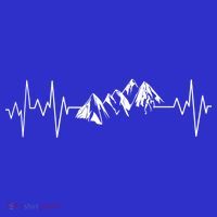 Mountains In My Heartbeat Pulse  Tall T-Shirt