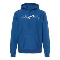 Mountains In My Heartbeat Pulse  Premium Hoodie