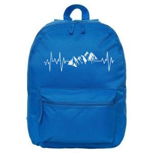 Mountains In My Heartbeat Pulse  16 in Basic Backpack