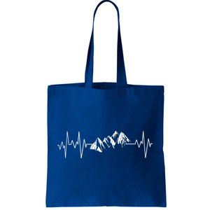 Mountains In My Heartbeat Pulse  Tote Bag