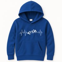 Mountains In My Heartbeat Pulse  Kids Hoodie