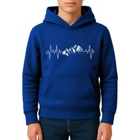 Mountains In My Heartbeat Pulse  Kids Hoodie