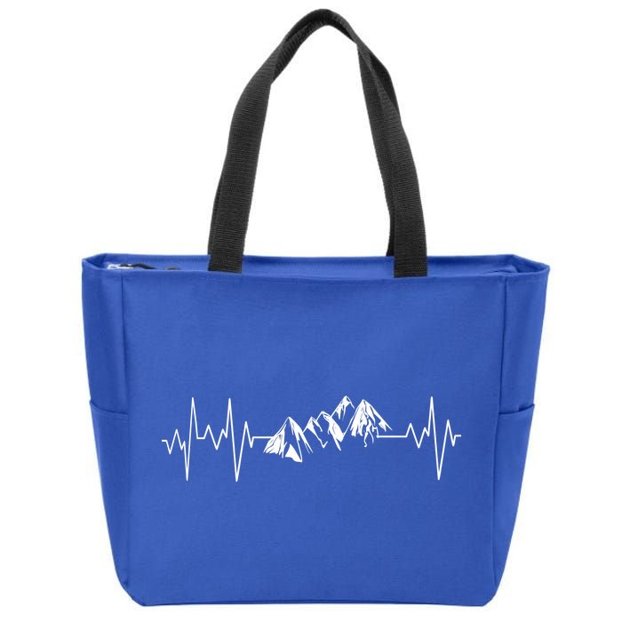 Mountains In My Heartbeat Pulse  Zip Tote Bag