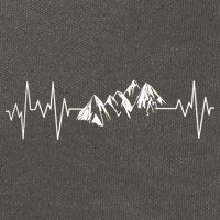 Mountains In My Heartbeat Pulse  Cotton Canvas Backpack
