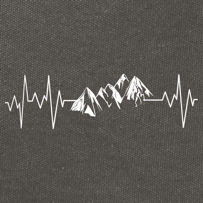 Mountains In My Heartbeat Pulse  Cotton Canvas Backpack