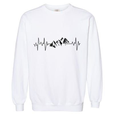 Mountains In My Heartbeat Pulse  Garment-Dyed Sweatshirt