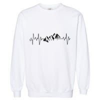 Mountains In My Heartbeat Pulse  Garment-Dyed Sweatshirt