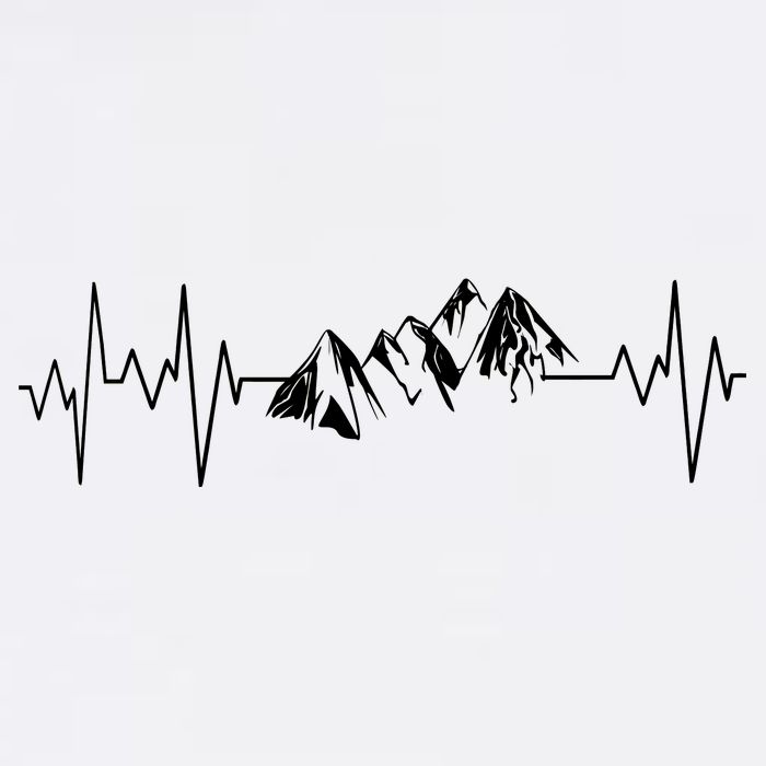 Mountains In My Heartbeat Pulse  Garment-Dyed Sweatshirt