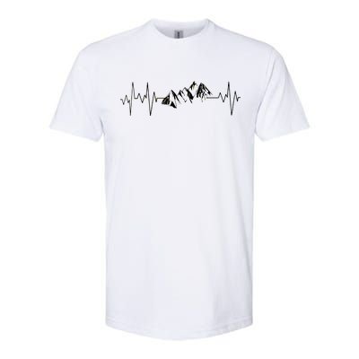 Mountains In My Heartbeat Pulse  Softstyle CVC T-Shirt