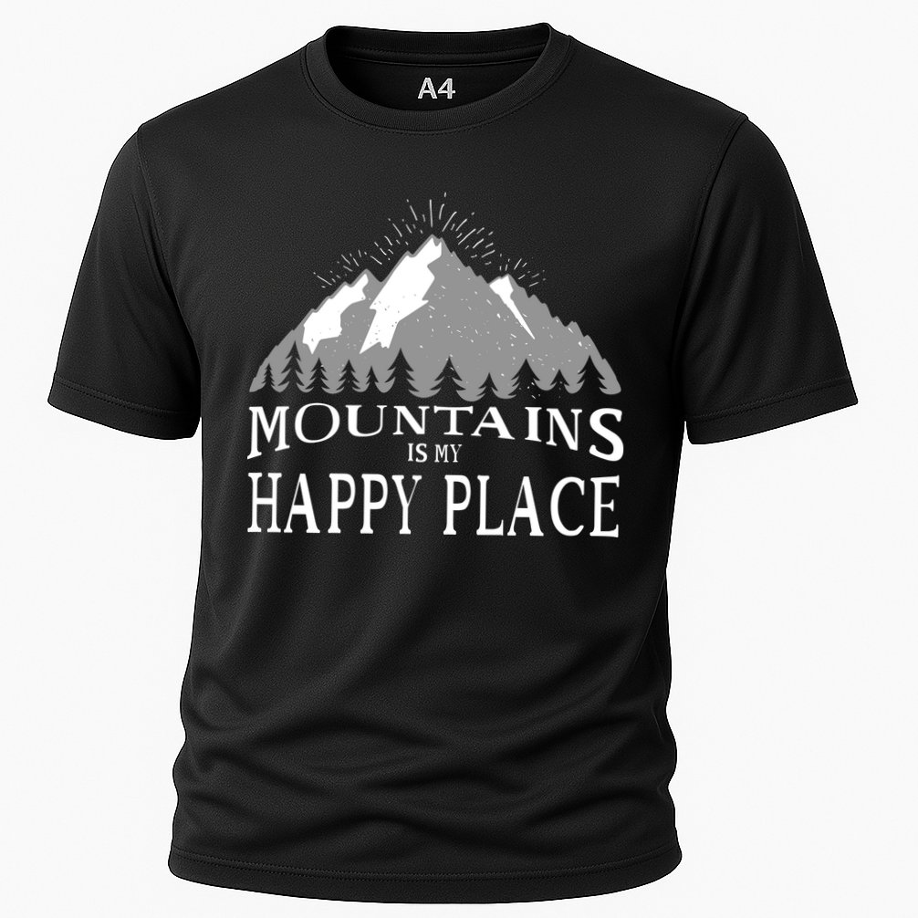 Mountains Is My Happy Place Cooling Performance Crew T-Shirt