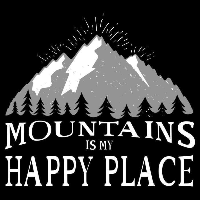 Mountains Is My Happy Place Tall T-Shirt