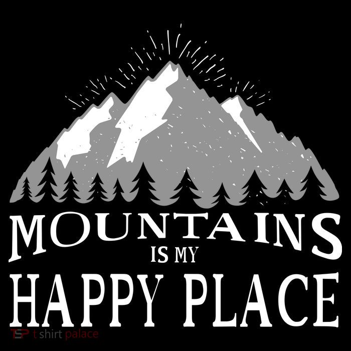 Mountains Is My Happy Place 7-Panel Snapback Hat