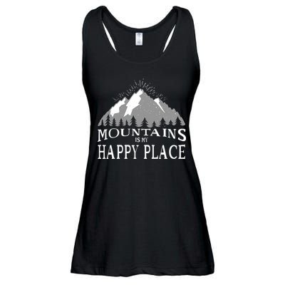 Mountains Is My Happy Place Ladies Essential Flowy Tank