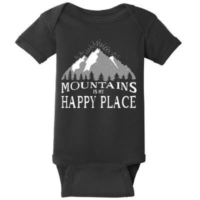 Mountains Is My Happy Place Baby Bodysuit