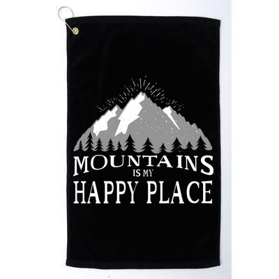 Mountains Is My Happy Place Golf Towel
