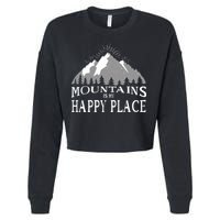 Mountains Is My Happy Place Cropped Pullover Crew