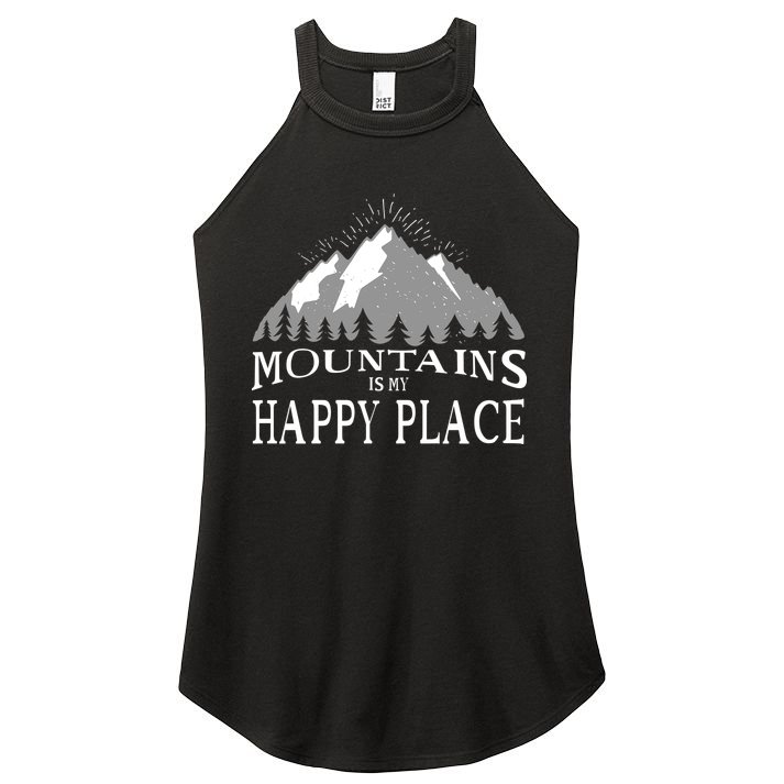 Mountains Is My Happy Place Women's Perfect Tri Rocker Tank