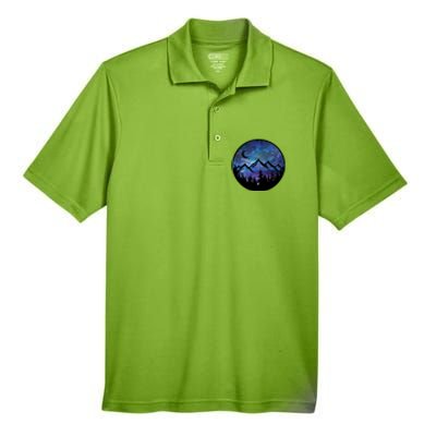 Mountains Star Night Sky Men's Origin Performance Pique Polo